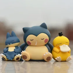 Pokemon Cute Psyduck Snorlax Gonbe Sleeping Action Figure Cartoon Game Collect Christmas PVC Doll Model Toys Kid Birthday Gifts