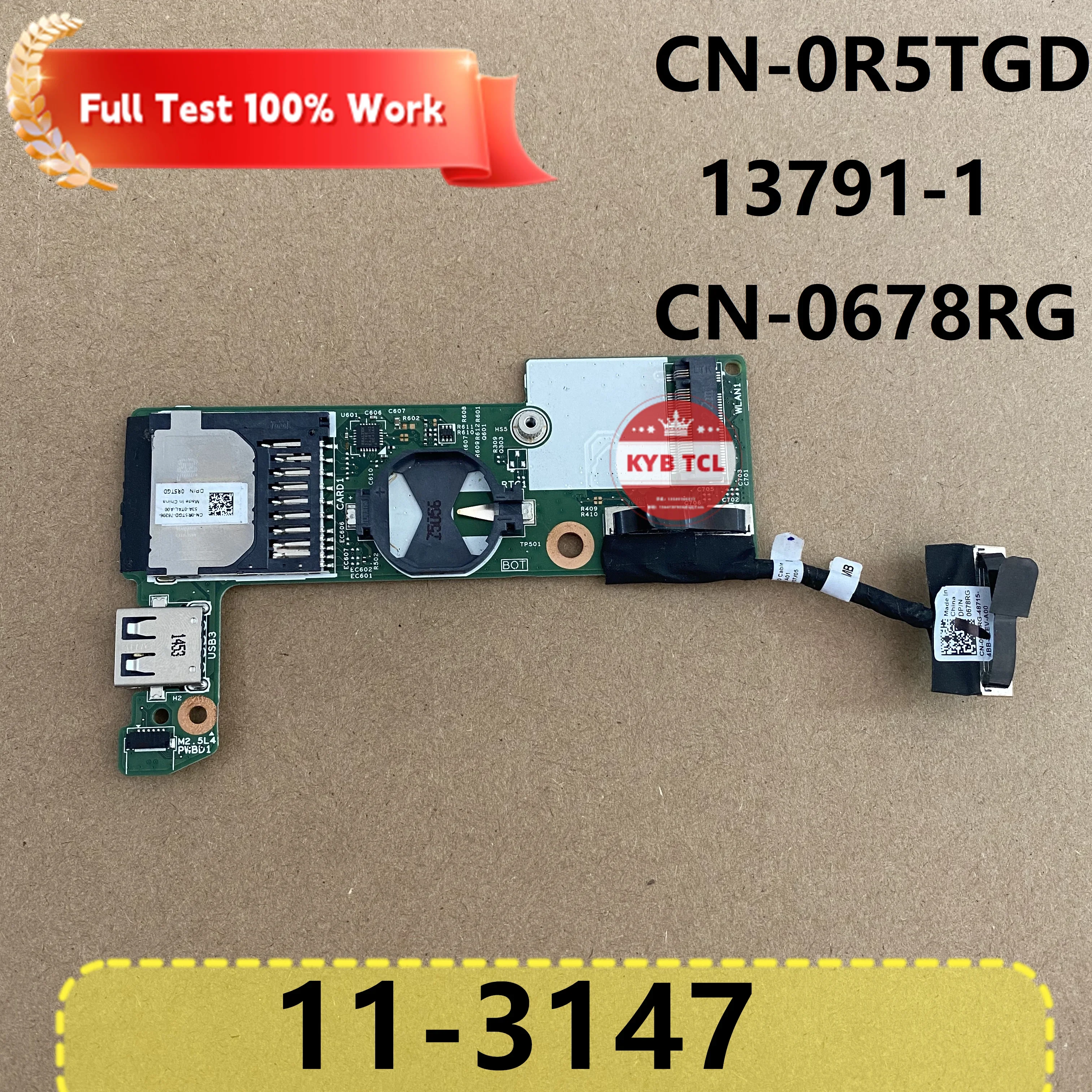 Laptop USB Card Rader Wi-Fi Ports Board Or Cable For Dell Inspiron 11 3147 3148 3000 Notebook CN-0R5TGD 0R5TGD R5TGD 13791-1