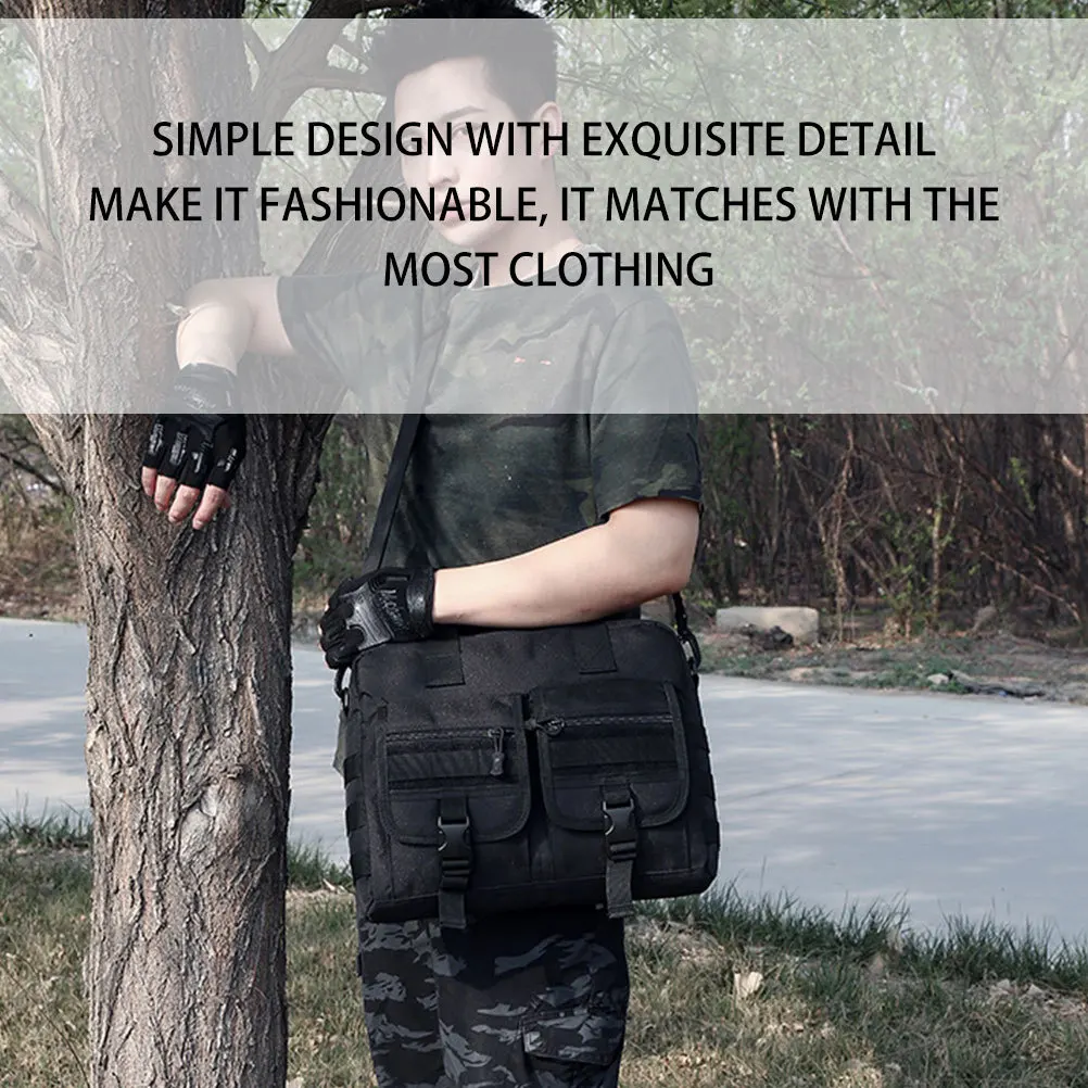 

Computer Briefcase Nylon Cross Body For Men Portable Laptop Messenger Storage Case Black Simple Shoulder Bag Man Nylon