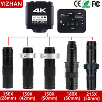 Ultra 4K Digital Microscope Camera For Electronics, imx678 Sensor Industrial Camera With 150X 215X Focusing Lens 180X Zoom Lens