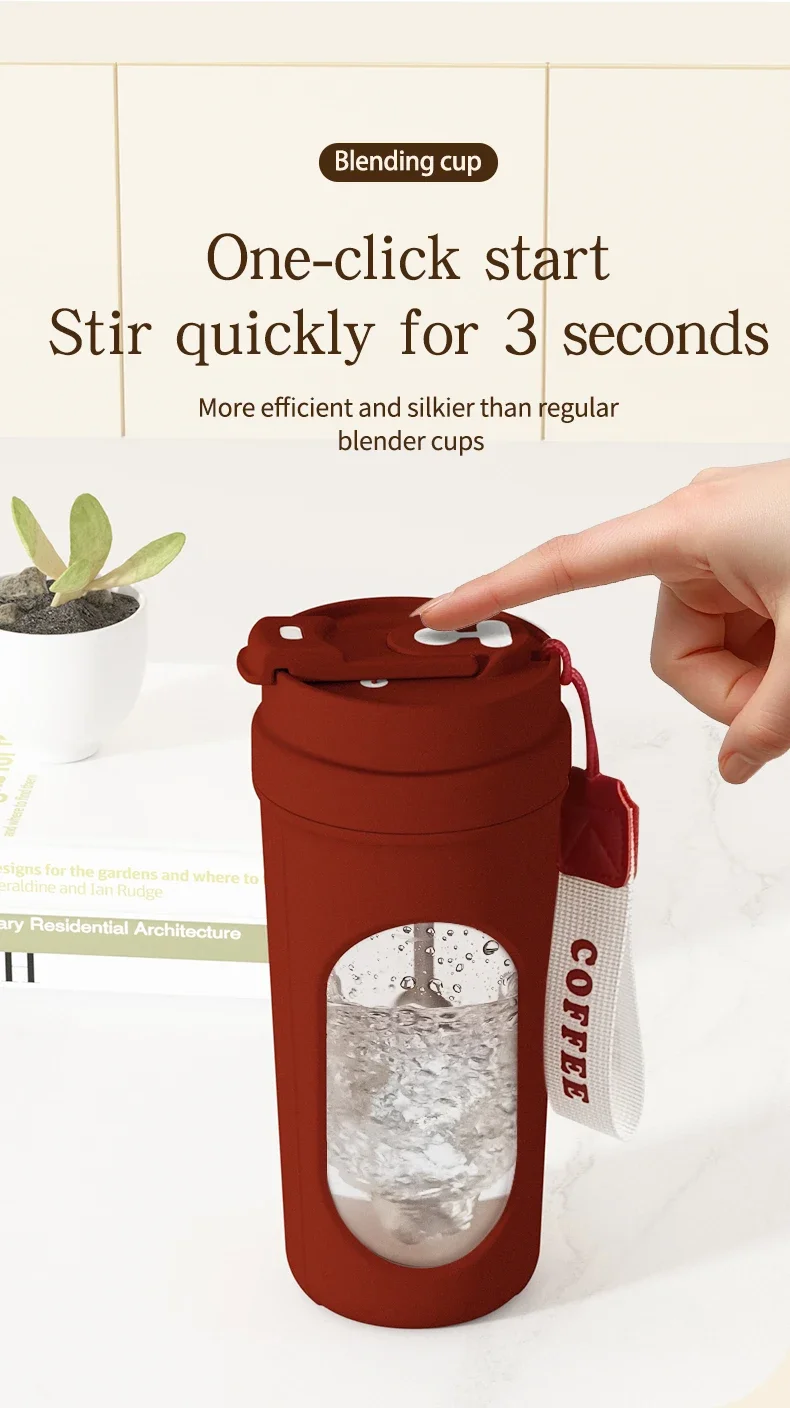 450ml Self Stirring Mug Auto Mixing Cup USB Rechargeable Protein Shaker Coffee Milk Powder Blender Fitness Gym Travel Bottle