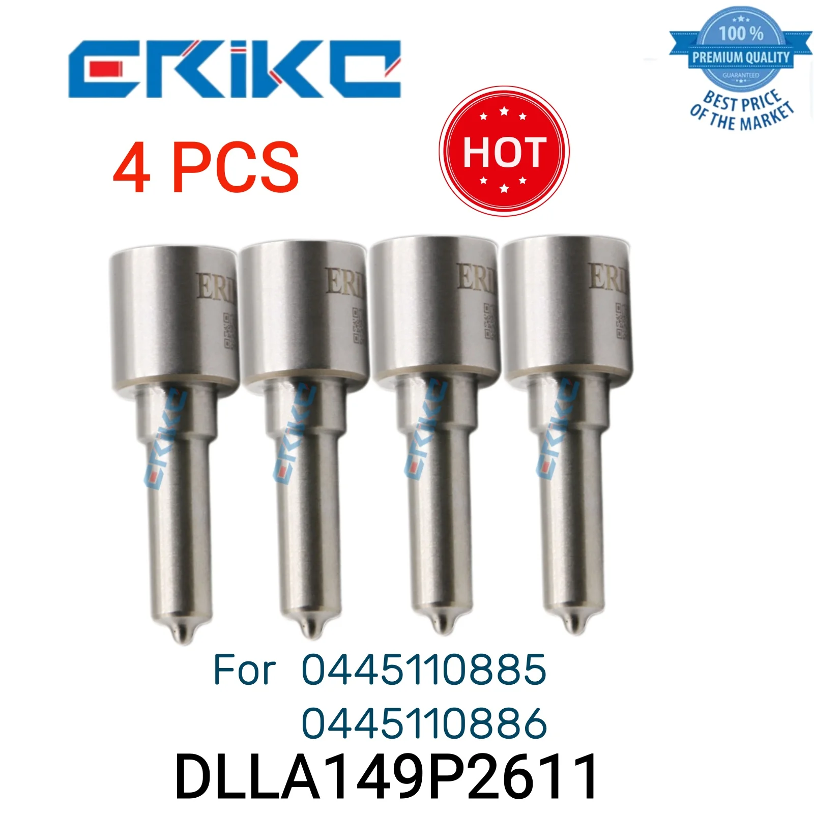 

4 PCS DLLA149P2611 0 433 172 611 Diesel Fuel Nozzle DLLA 149 P 2611 Jet Spray Nozzle DLLA 149P2611 Nozzlesfit for 0445110885 886