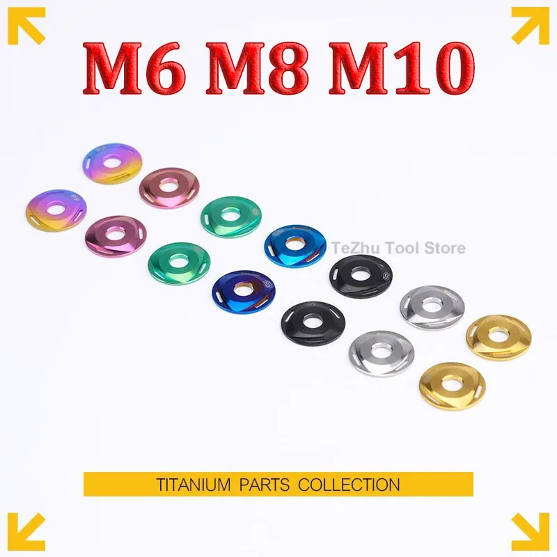 1pc Titanium Washer Rotor Gasket M6 M8 M10 Spacer Gasket For Bicycle Cycling Motorcycle Car