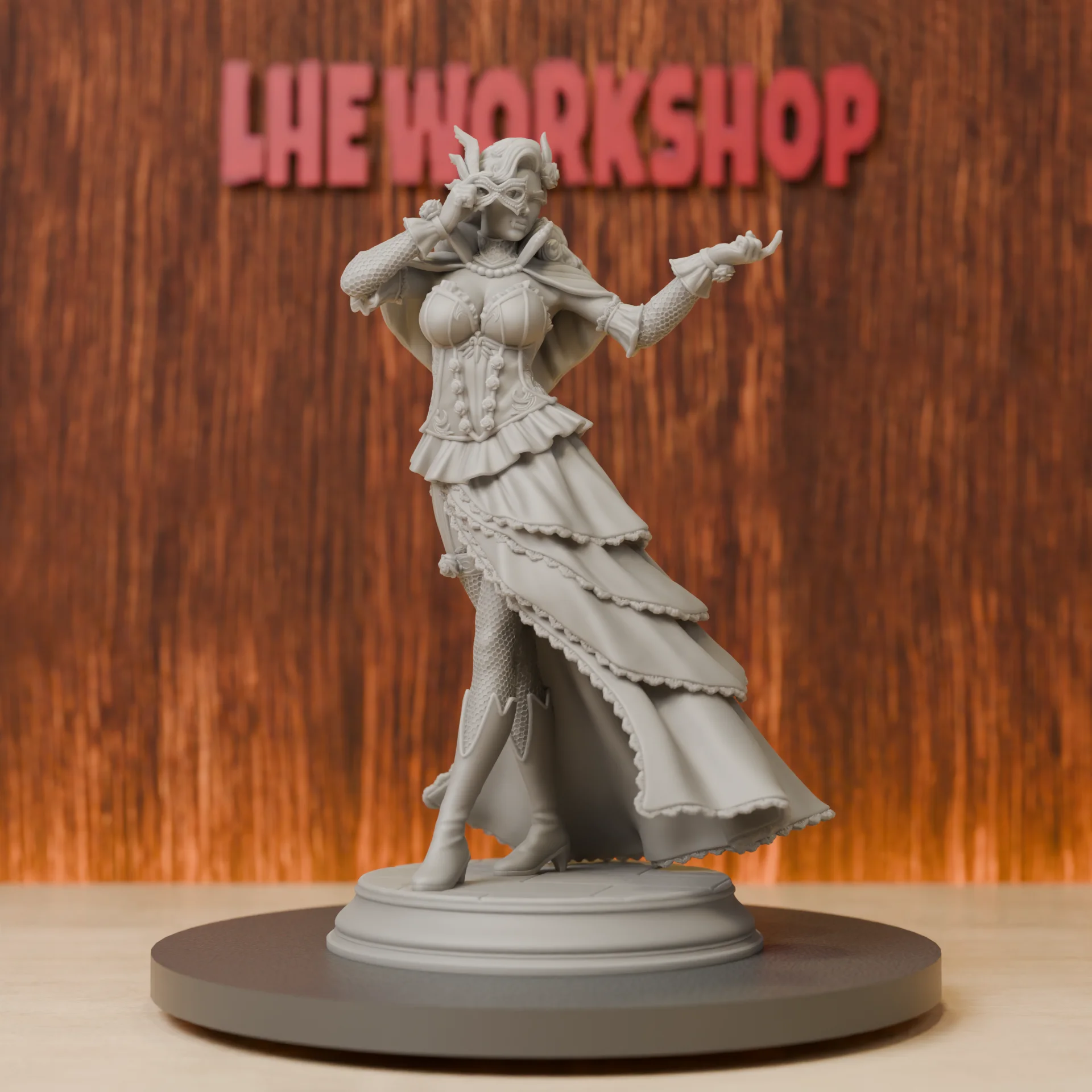 Vampire Courtesan Miniatures | 28mm-75mm | Resin 3D Printed DND Pathfinder Mini | Unpainted Grey