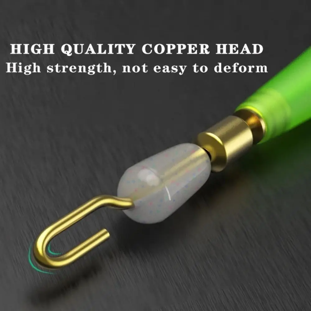 20 قطعة سيليكون الصيد يطفو مقعد قطب الكرة تحمل الصيد بوبر تعويم النحاس رئيس مرنة الفرعية خط المشبك موصل #4