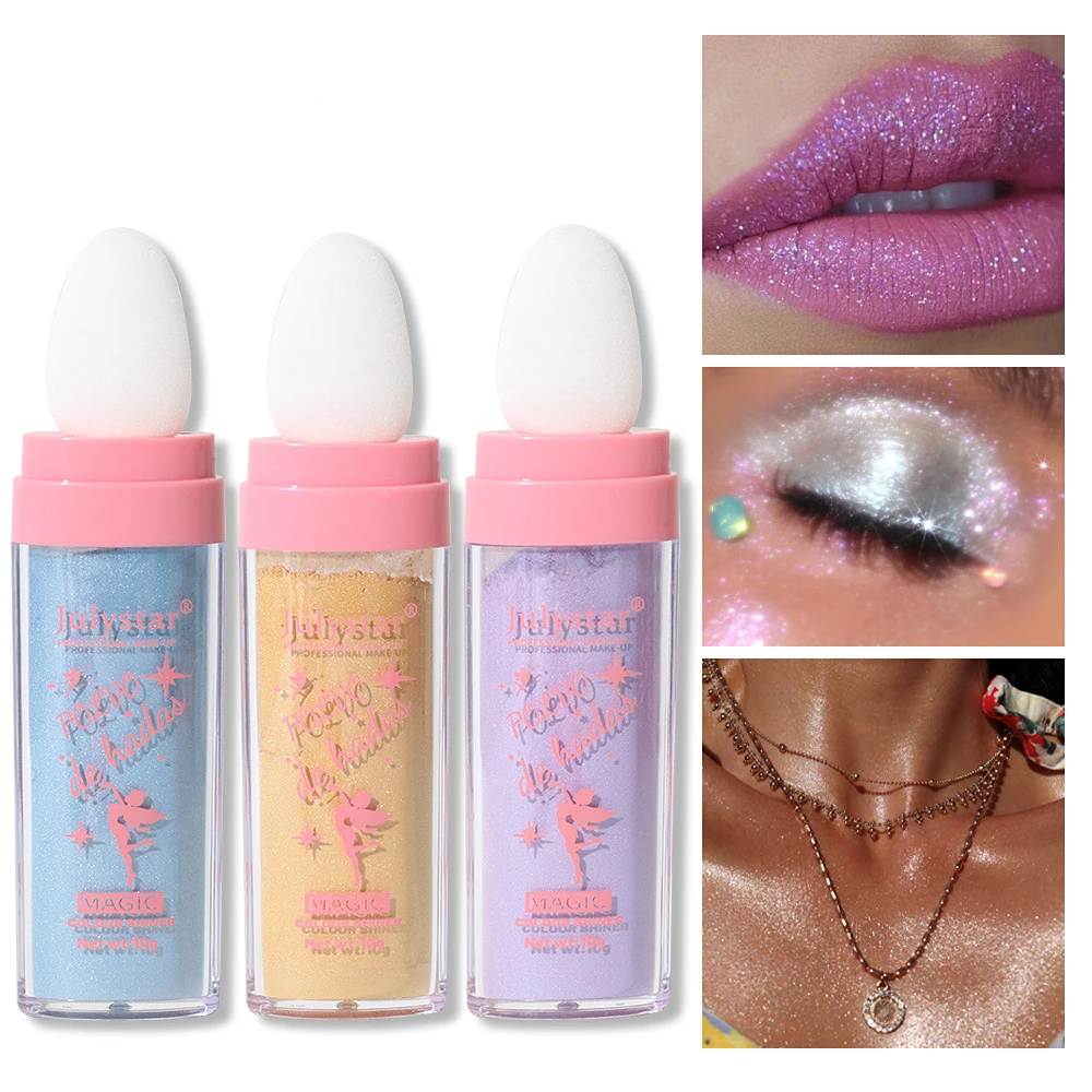 بودرة هايلايتر بيضاء ضوء القمر بريق لامع كونتور تظليل المنور للنساء الوجه الجسم بريق ماكياج النساء مستحضرات التجميل