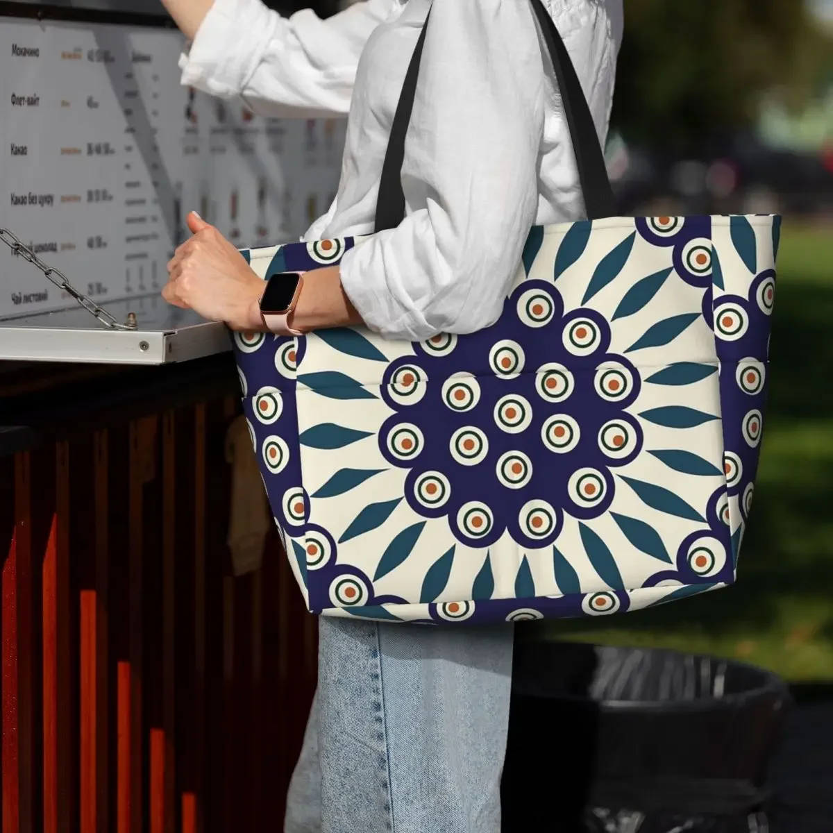 

Boleslawiec Ceramics Beach Tote Bag Sport Gym Yoga Duffle Large Tote Bag Women Travel Bag Fitness bag