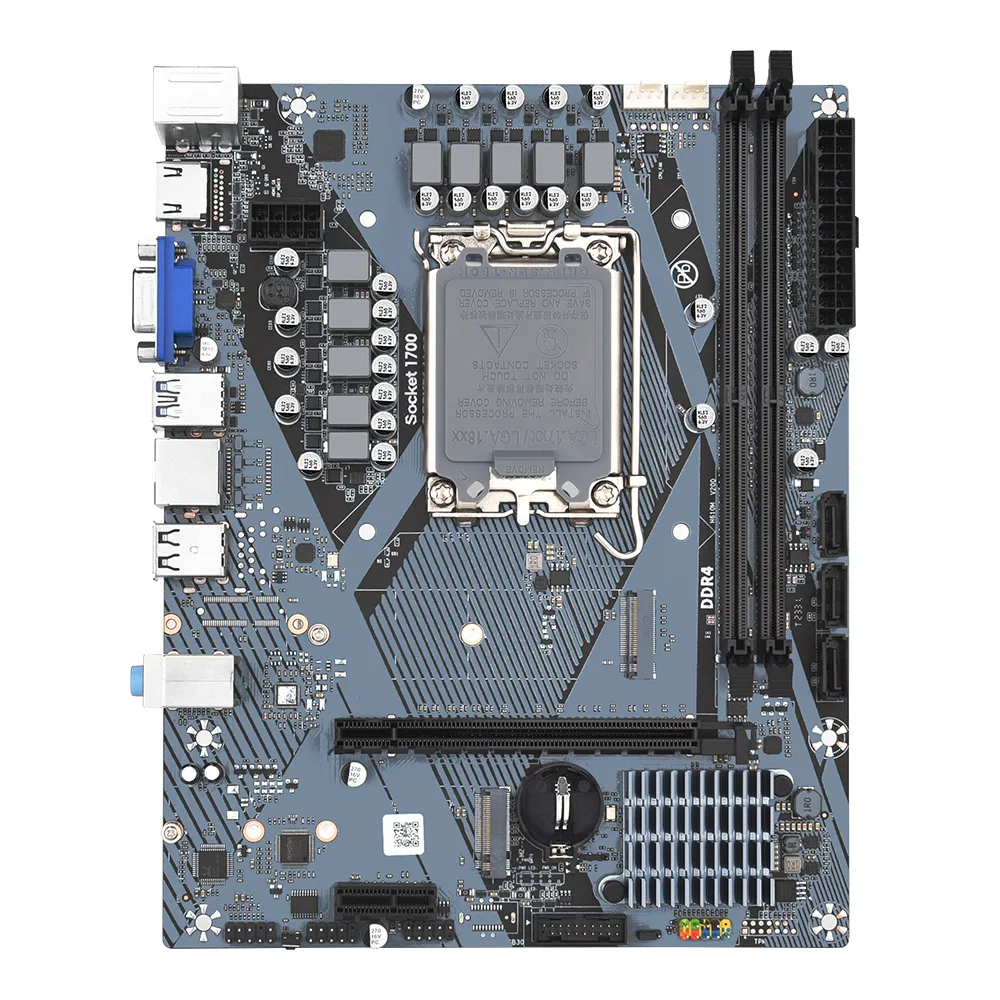 H610M Computer Motherboard DDR4 LGA1700 CPU Dual Channel Dual M.2 All-Solid Capacitors High-Speed Transmission Motherboard