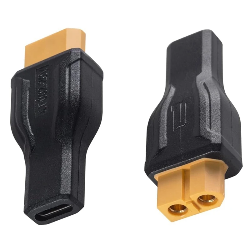 RISE-2PCS USB C To XT60 Adapter Type-C To XT60 Female 100W 20V/5A Charging Connector For RC Model Energy Storage Power