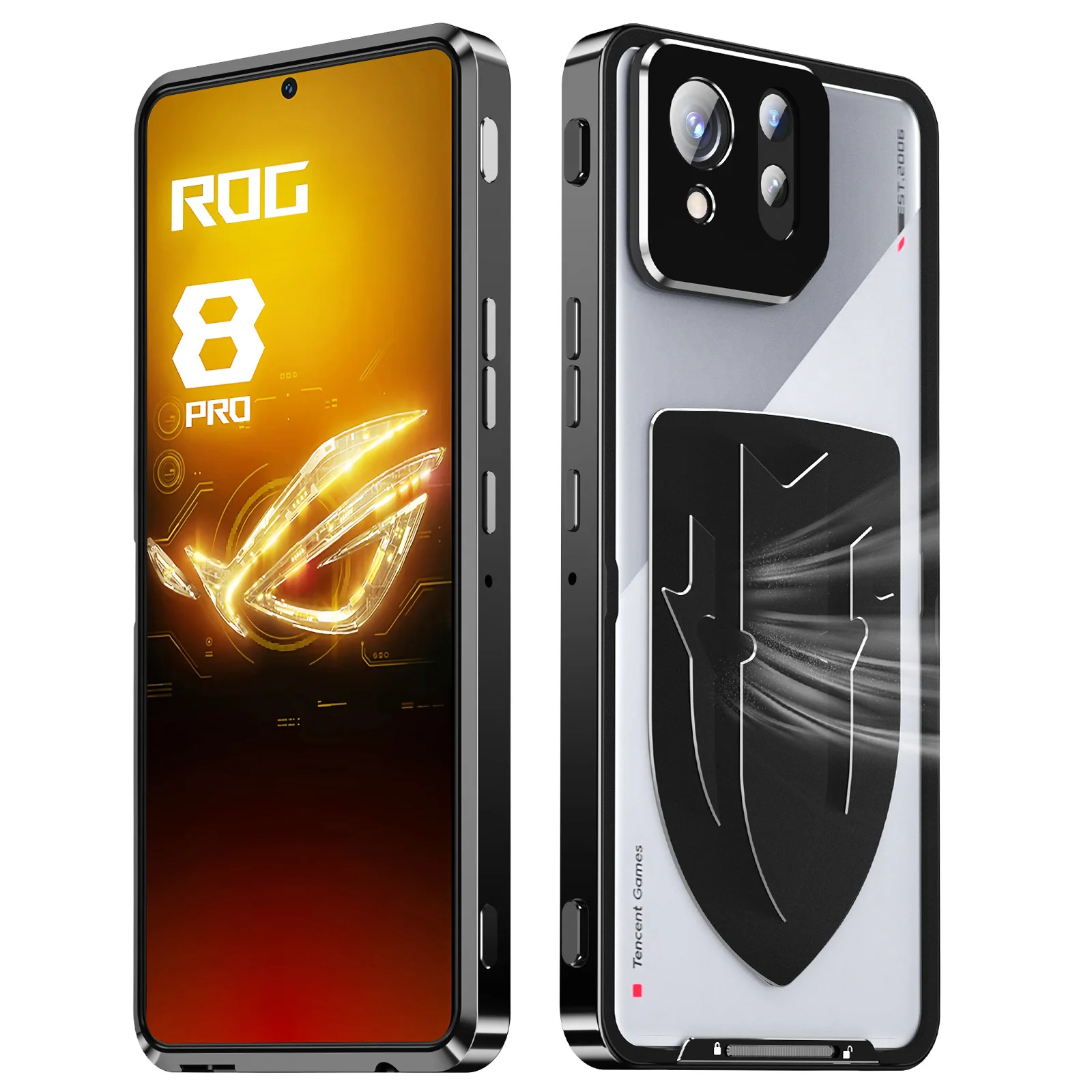 

Shockproof Metal Bumper Armor Cases For Asus Rog Phone 8 Rog8 Pro Case Magsafe Cover For Rog Phone 8 Pro Case