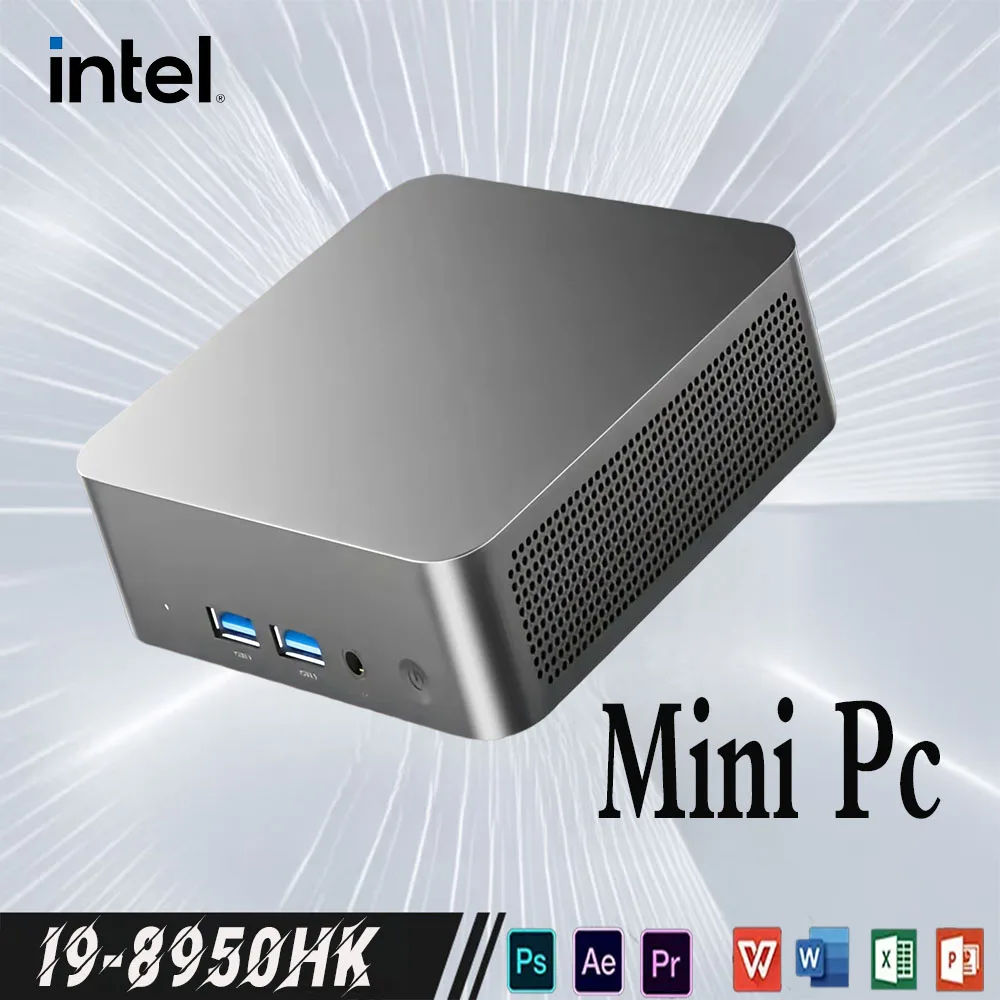 Portable Mini PC Intel Core i9 8950HK Gaming Mini PC Windows 11 Pro 16GB DDR4 1TB 2TB M.2 SSD WiFi 6 BT5.2 Desktop Computer PC