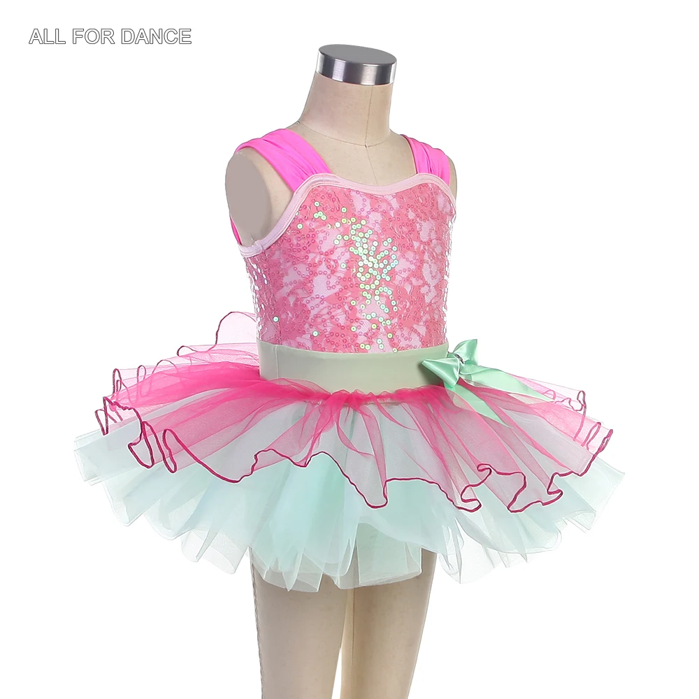 24020 crianças trajes de balé meninas rosa quente lantejoulas elastano collant vestidos criança bailarina ballet tutu