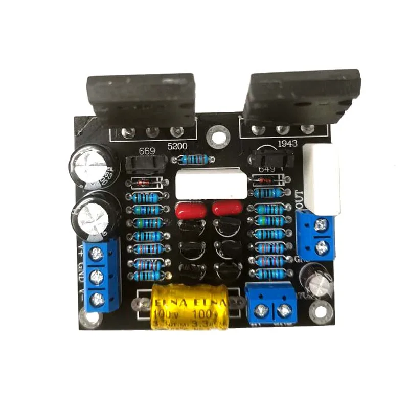 New Version Mini Original Mono 100W Toshiba Tube 2SC5200 + 2SA1943 5200 + 1943 DC 20-50V HiFi Power Amplifier Board