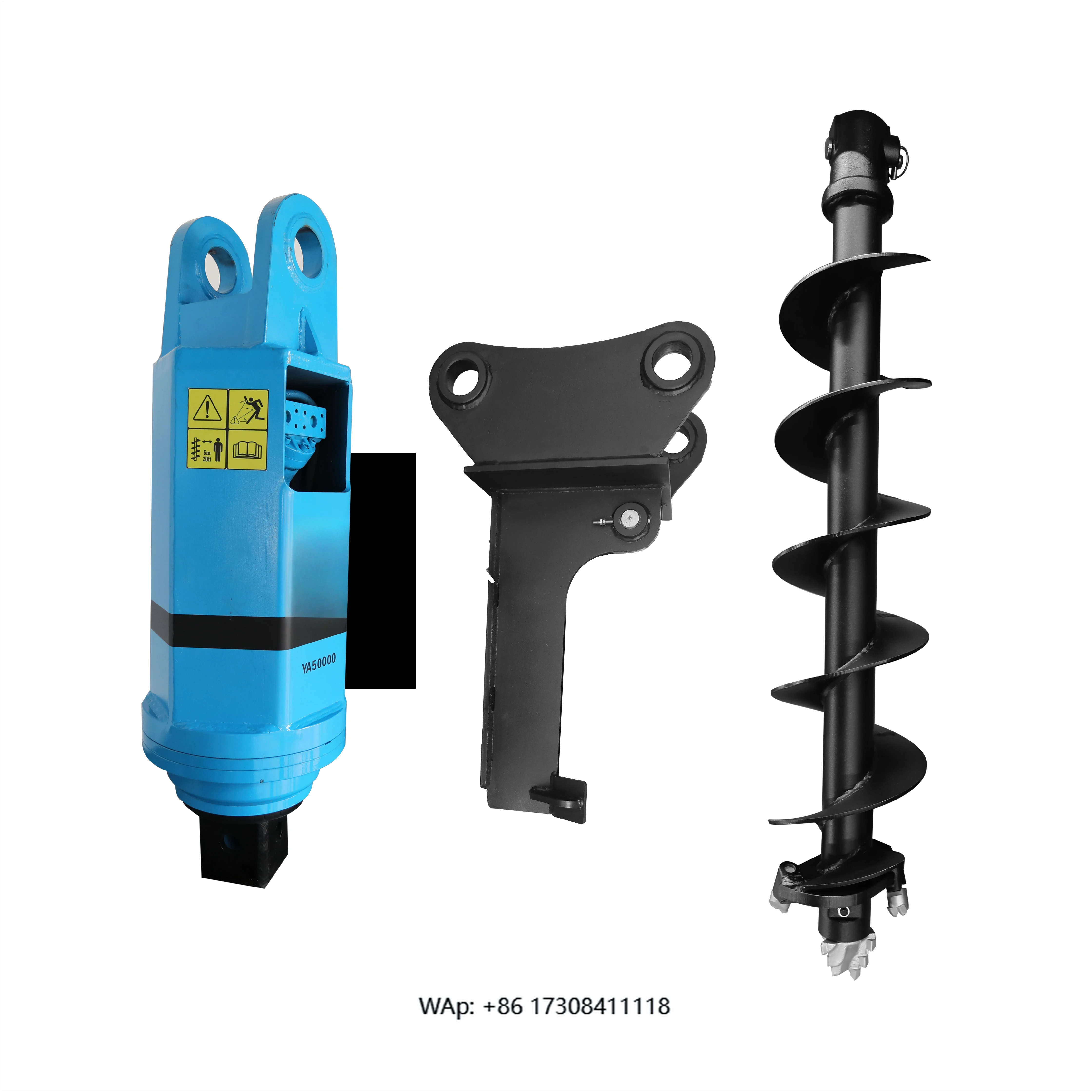 

YA18000 Great Quality Wear-resistant Spiral Type Utility Work Digga Drill Earth Drill Soil Drill for Excavator Attachments