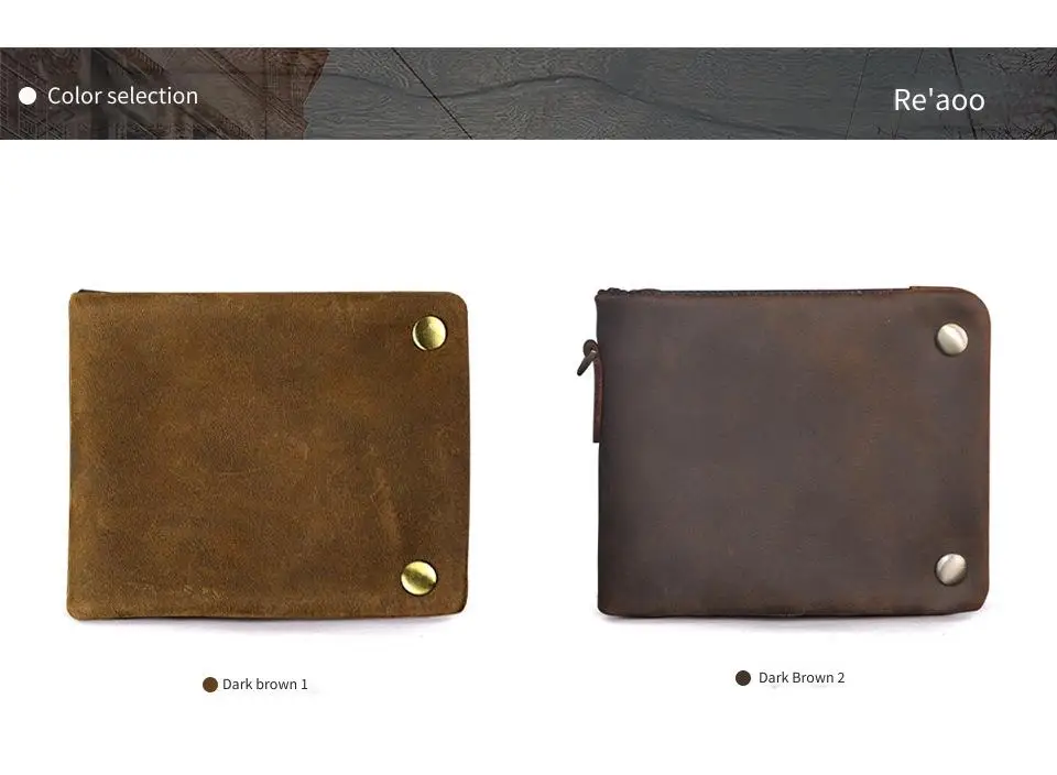 YETTIES Herren-Pull-Up-Geldbörse aus genarbtem Leder, kurzer Bifold-Reißverschluss mit abnehmbarer Kette, praktische Retro-Clutch für Herren – Detail 6