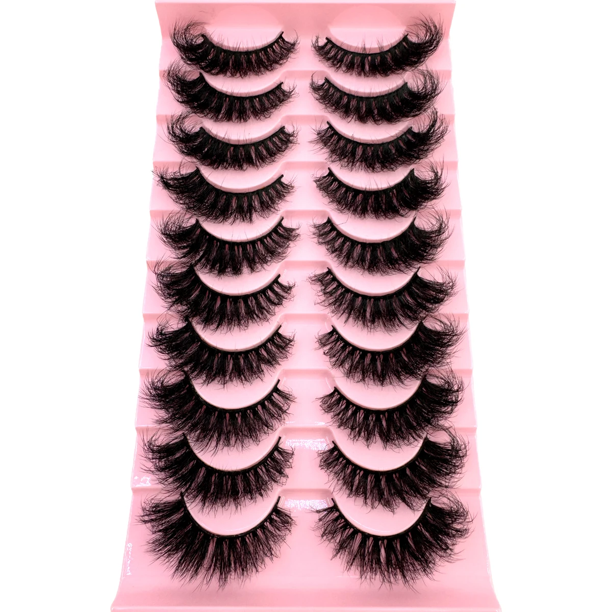 MKYDCG 2025 New10ペア キャットアイラッシュ ふわふわ フェイク ナチュラルミンク ラッシュ 8D ウィスピー ラッシュ パック ドラマチック ロング 厚め ボリューム アイラッシュ