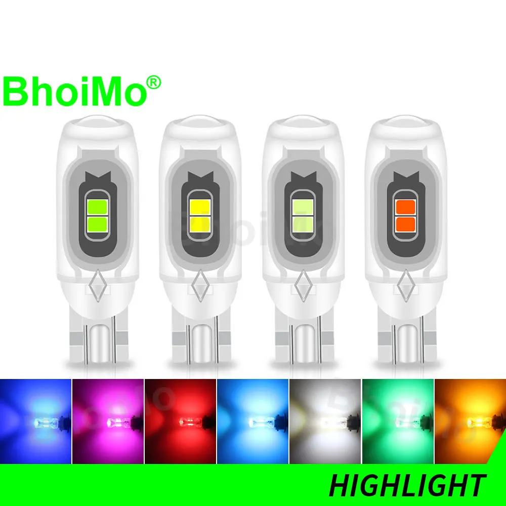 

BhoiMo 2PCS Led T10 Strobe Flash W5W Flashing Bulb 194 Interior Parking License Plate Reading Door Tail Signal Lamp Car Light