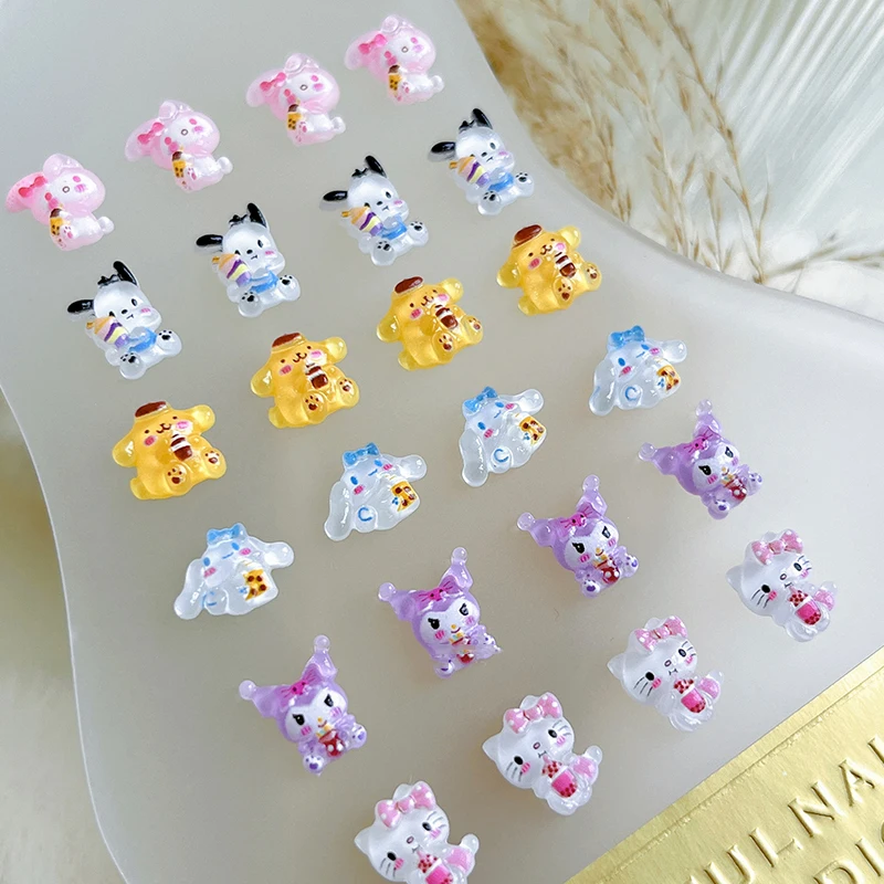 10pcs Cartoon Hello Kitty Cute Dog Nail Decoration Stereoscopic Nail Accessories Nail Painting Nail Salon Nail Artists And Nail