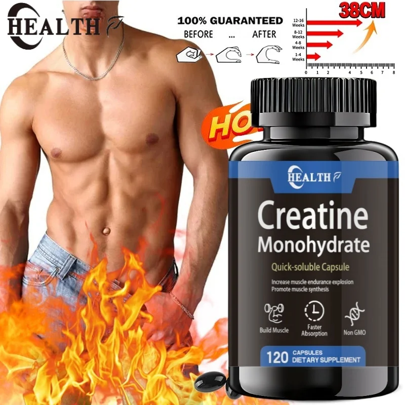 Creatine Monohydrate Capsules 120ct 3000mg Per Serving GlutenFree NonGMO