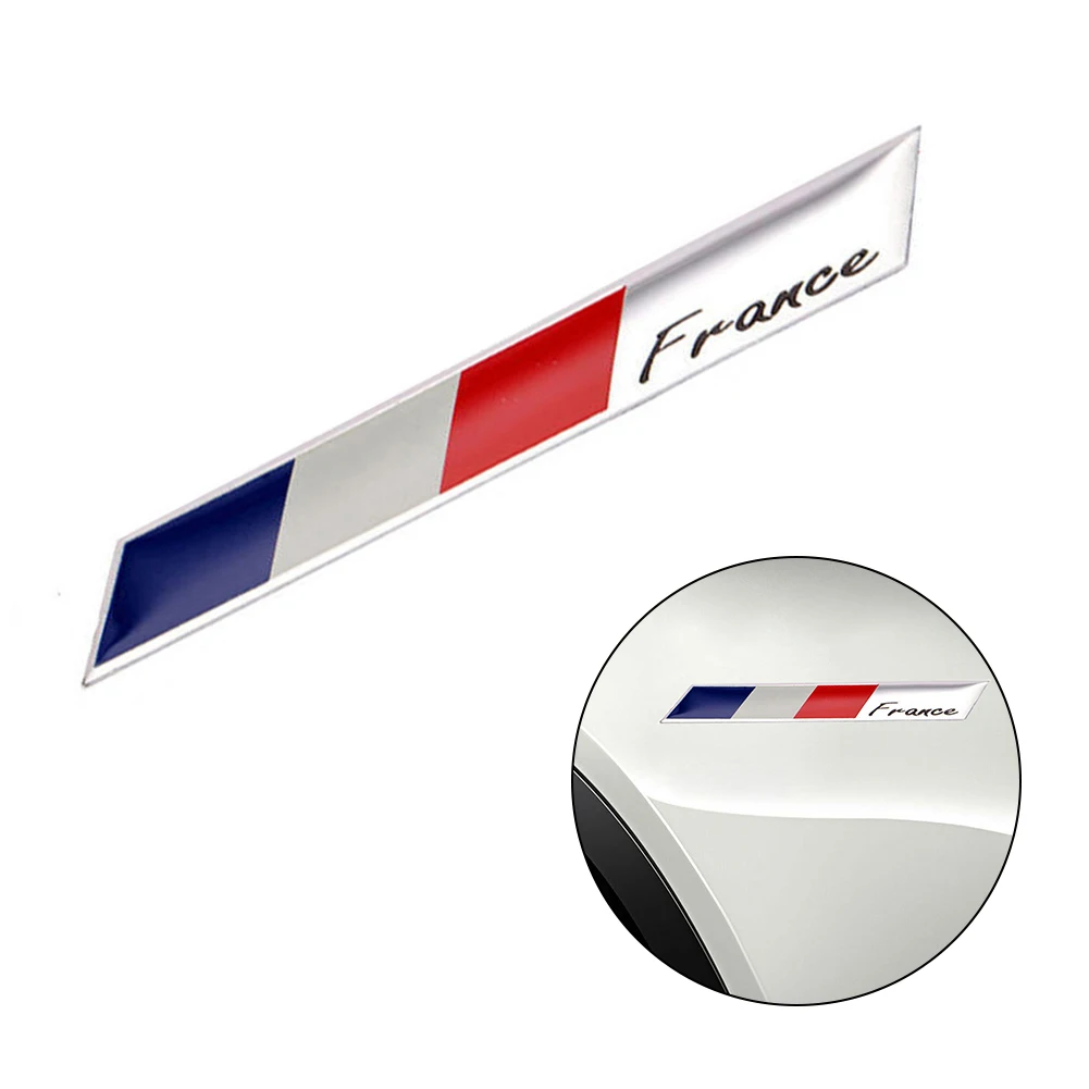 1 قطعة الألومنيوم الفرنسي فرنسا العلم شعار شارة سيارة ملصق الشارات سيارة التصميم لاصقة تزيين للجسم كله #5