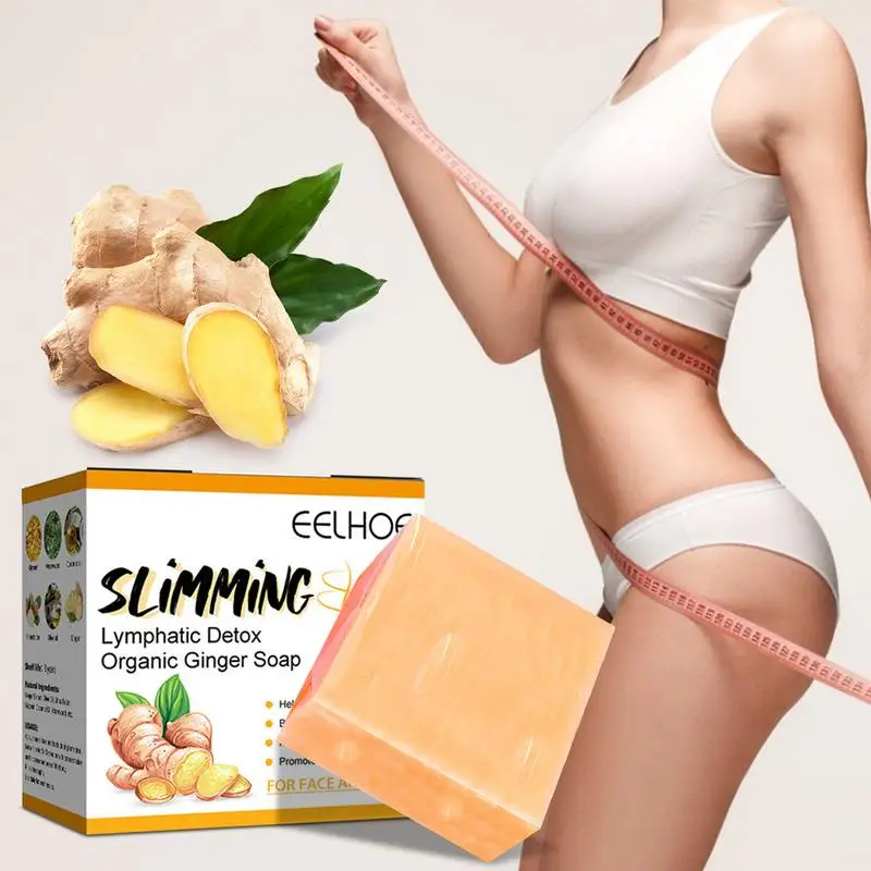 

Ginger Shampoo For Slimming Herbal Lymphatic D_etox Organic Ginger Soaps Fat Burning Soap Herbal Weight Loss Anti-fat Soap