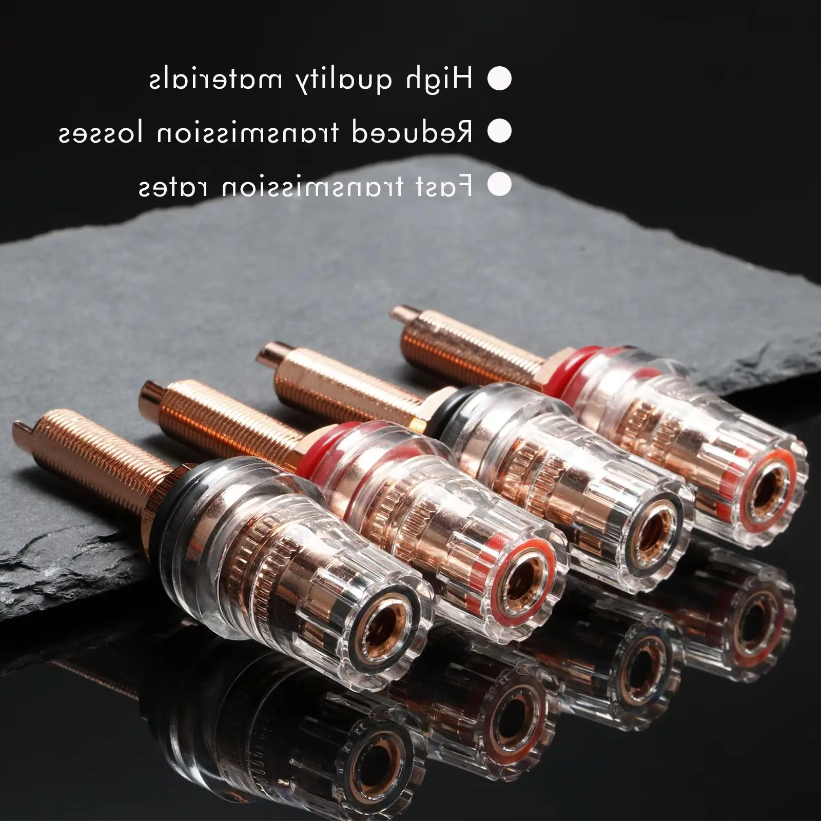 Binding Posts 4MM Banana Terminal Binding Post Pure Copper Plated For Speakers Connectors Free Welding Speaker Amplifier
