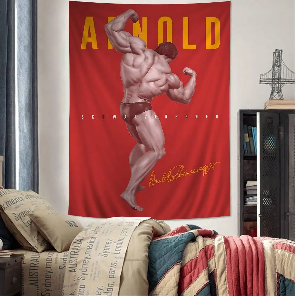 Arnold Schwarzenegger Muscular Man Colorful Tapestry Wall Hanging Bohemian Wall Tapestries Mandala Wall Hanging Sheets