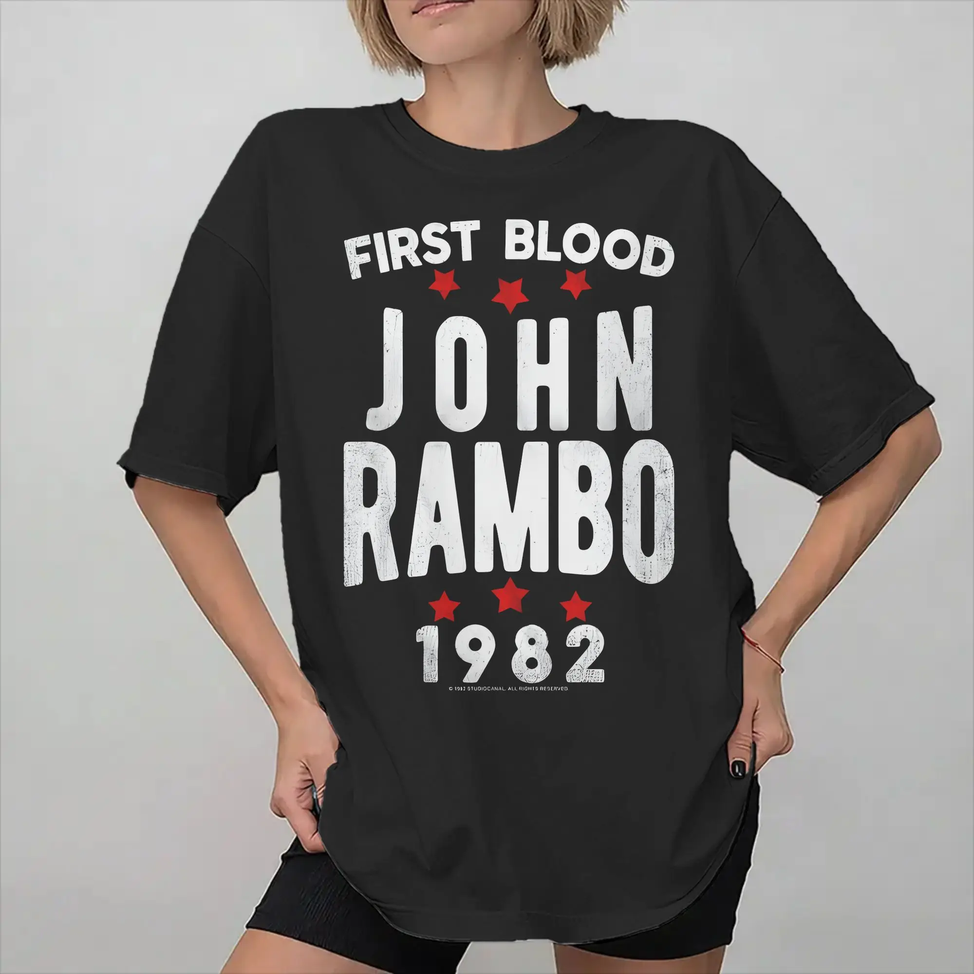 Men Women Graphic John Rambos T Shirt Tee Pure Cotton  T-shirts Clothing