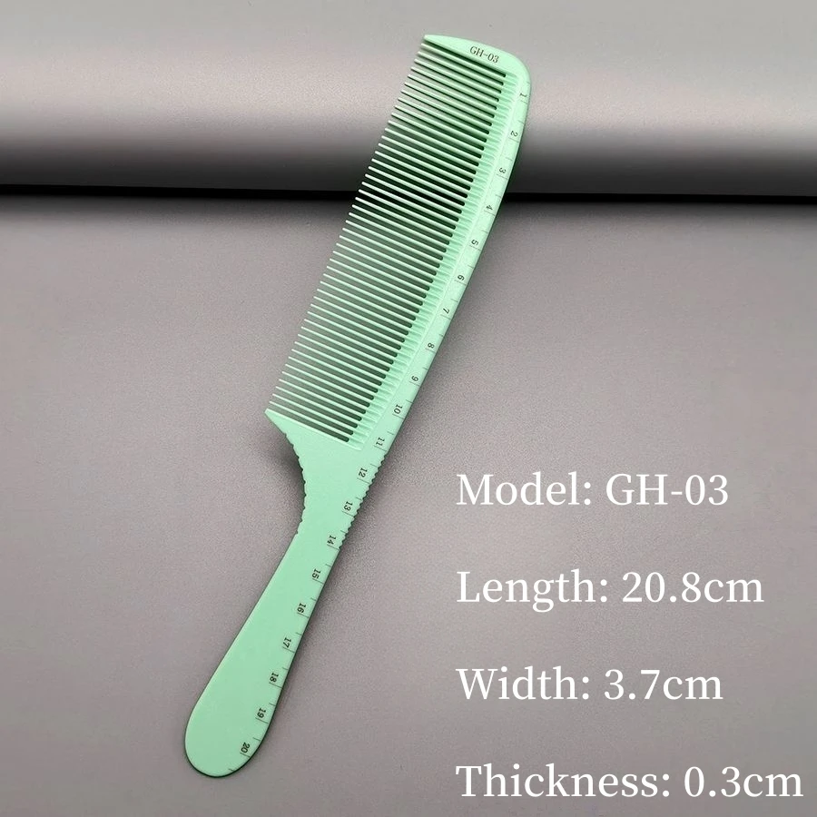 Professioneller Flachkamm mit Griff für Friseursalons, Haarschneidekamm für Herren-Kurzhaarfrisuren, Friseur-Haarbürste – Detail 12