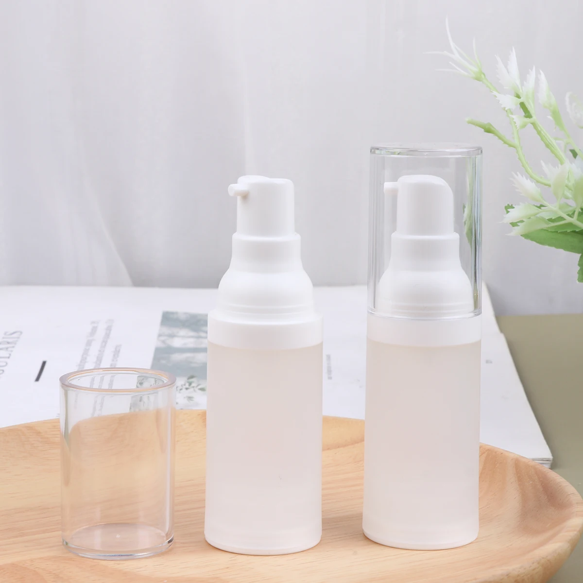 

3 Pcs Bottles Refillable Travel Lotion Containers Emulsion Plastic Leakproof Storage Dispenser Vacuum Pump