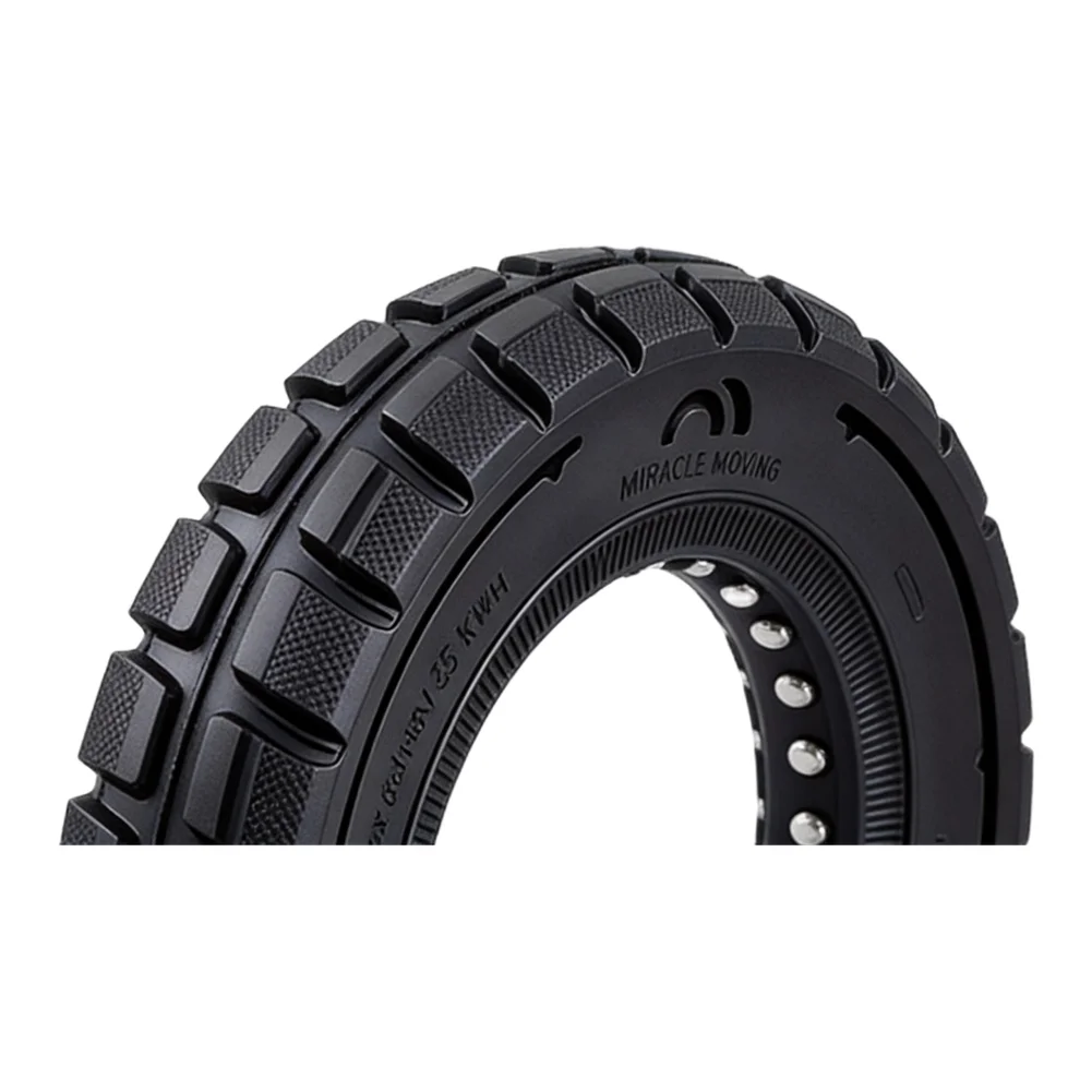 Black 90 65-6.5 Solid Tire Lightweight Scooter Tire Installation Electric Scooter Shock Absorbing Tire Robust Structural Design