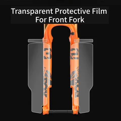 Película protectora transparente de TPU para horquilla delantera, pegatina protectora para bicicleta, película transparente resistente a arañazos, calcomanías para bicicleta de montaña MTB