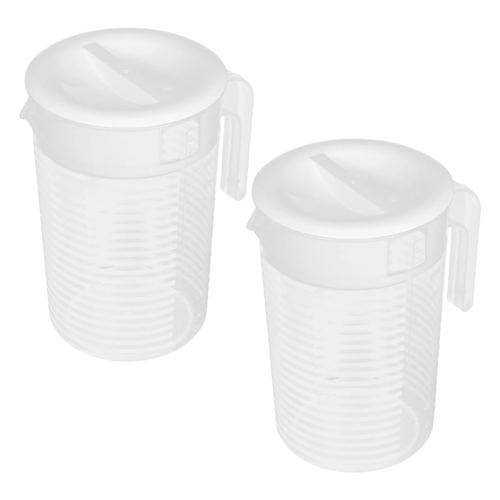 

2pcs Water Pitcher: 2L Clear Fridge Water Pitcher With Lid Juice Container - Large Capacity Iced Tea Beverage Jug For Home Parti