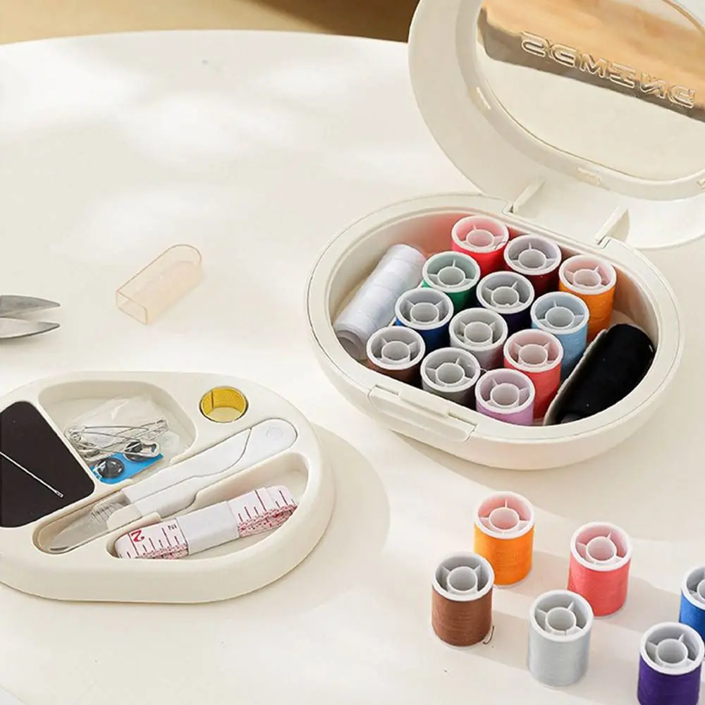 

DIY Hand Sewing Kit Thimble Space Saving Needle and Thread Box Embroidery Needle and Thread Sewing Tool Kit Beginners