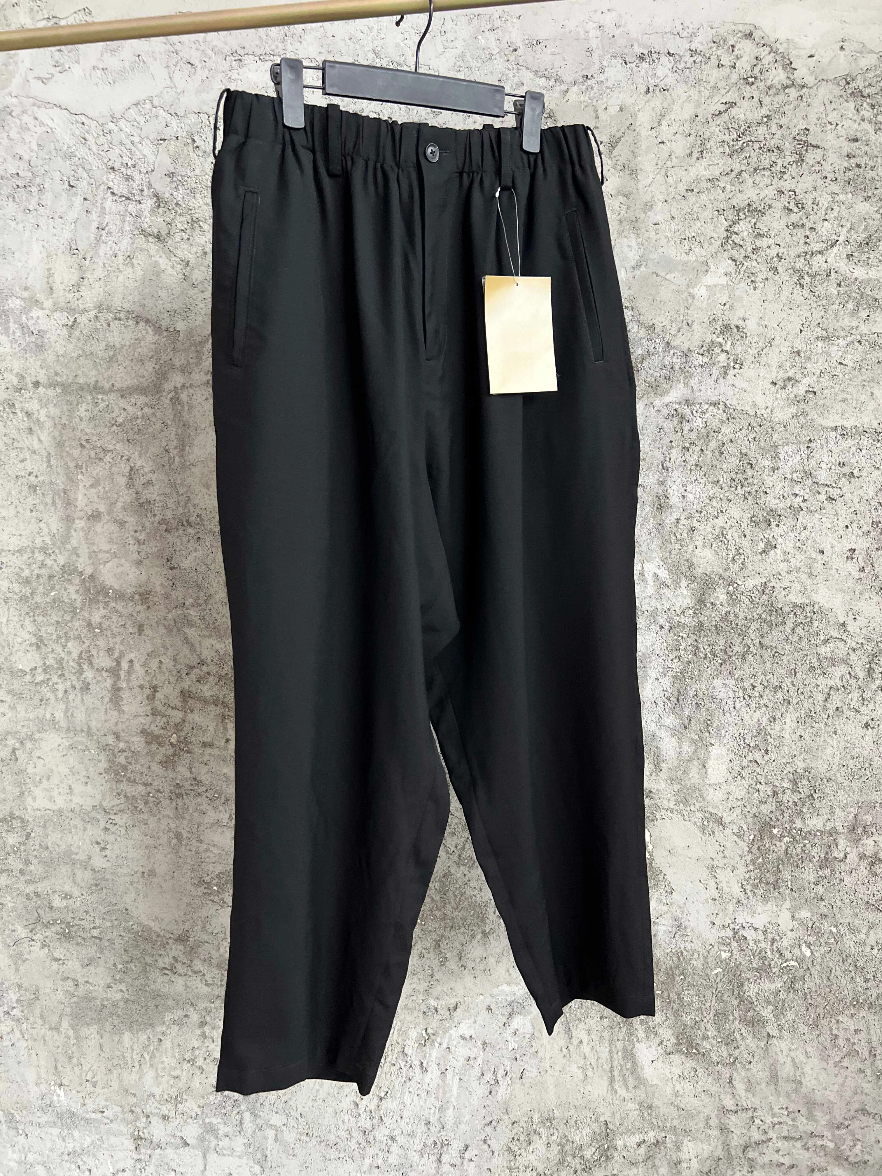 

TOP-YAMAMOTO loose black casual pants, men's drape Harem pants, wide-leg pants, suit pants, high-end pants