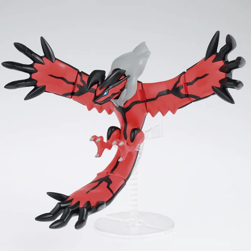 Bandai Original Pokemon Yveltal Evolution Kit Anime Action Figures Assembly Model Toy Kids Gift