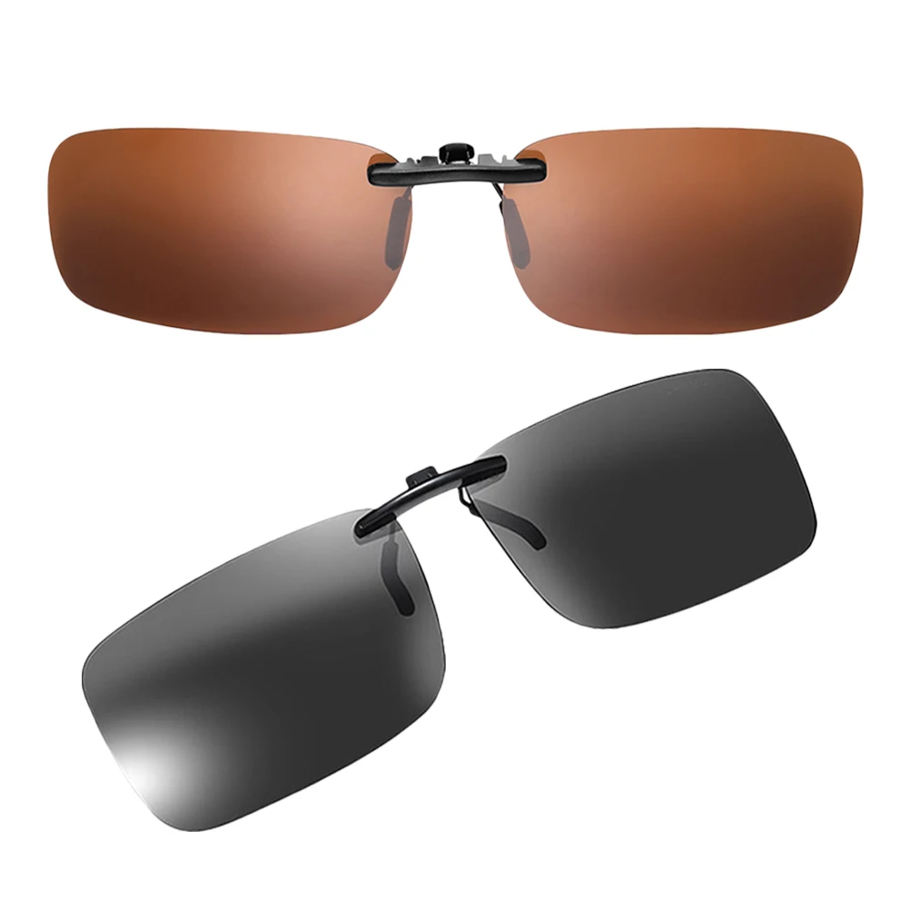 

2pcs Polarized Sunglasses Clip on Night Lenses Frame Myopia Men Women Driving Glasses Outdoor Sports Sun Protection