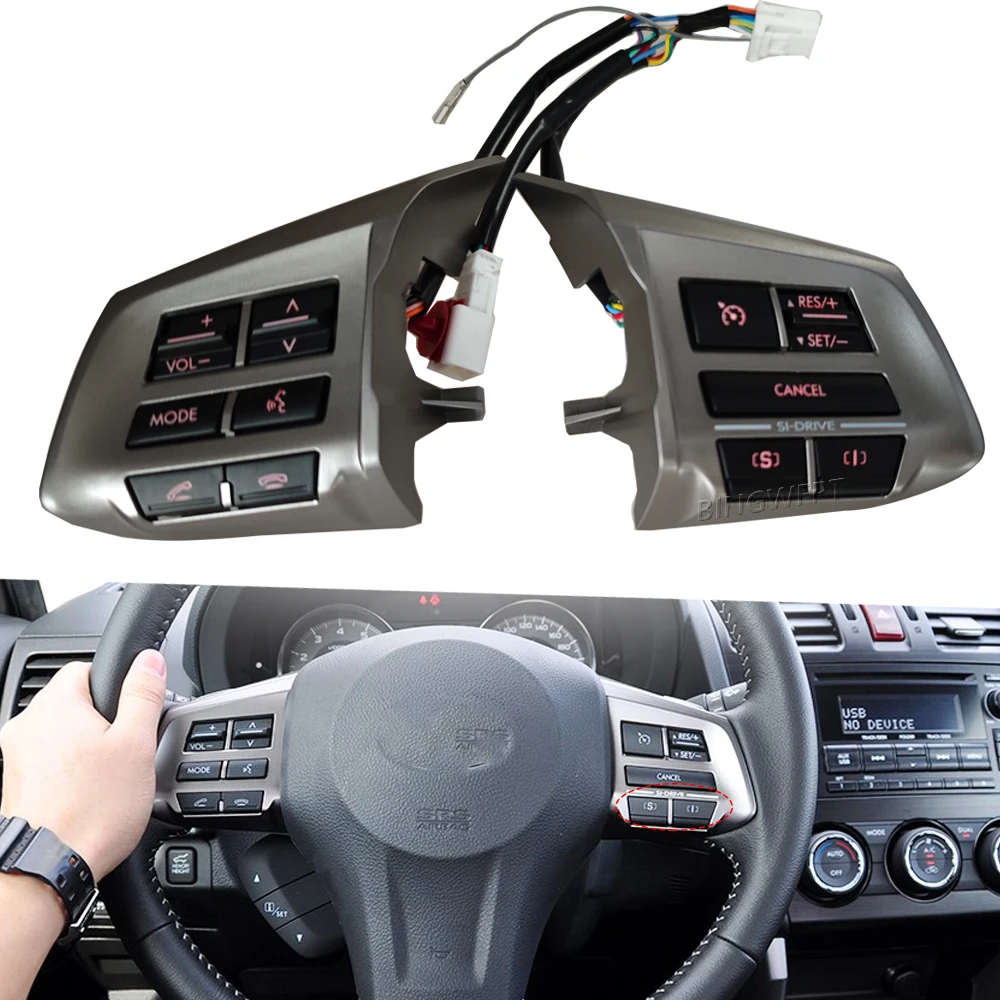 For Subaru XV Crosstrek Forest 2013-2014 Legacy Steering Wheel Cruise Control Button Bluetooth Audio Phone Volume Switch Car