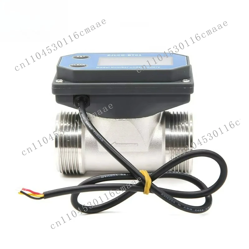 For-BT01-DN32 40-460LPM DC3.5-24V Turbo Stainless Steel Water Flow Meter with Display Calculator OEM NPN Pulse IP65