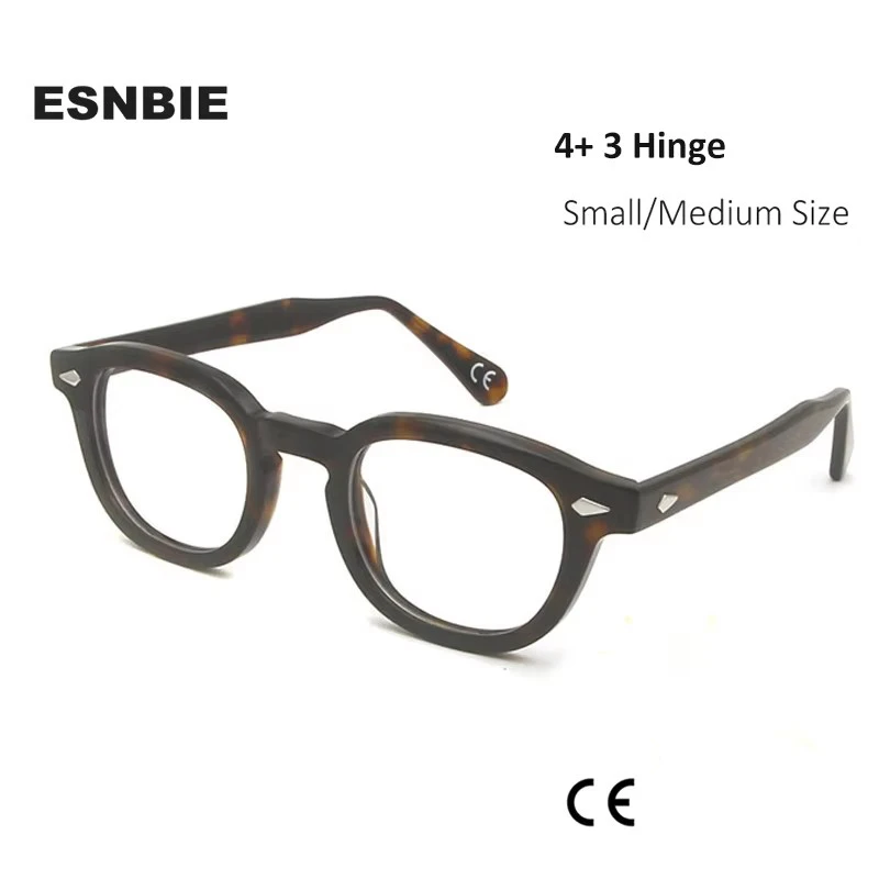 High Quality Acetate Johnny Depp Style Glasses Frame Men Retro Vintage Prescription Glasses Women Optical Spectacle Frame Round