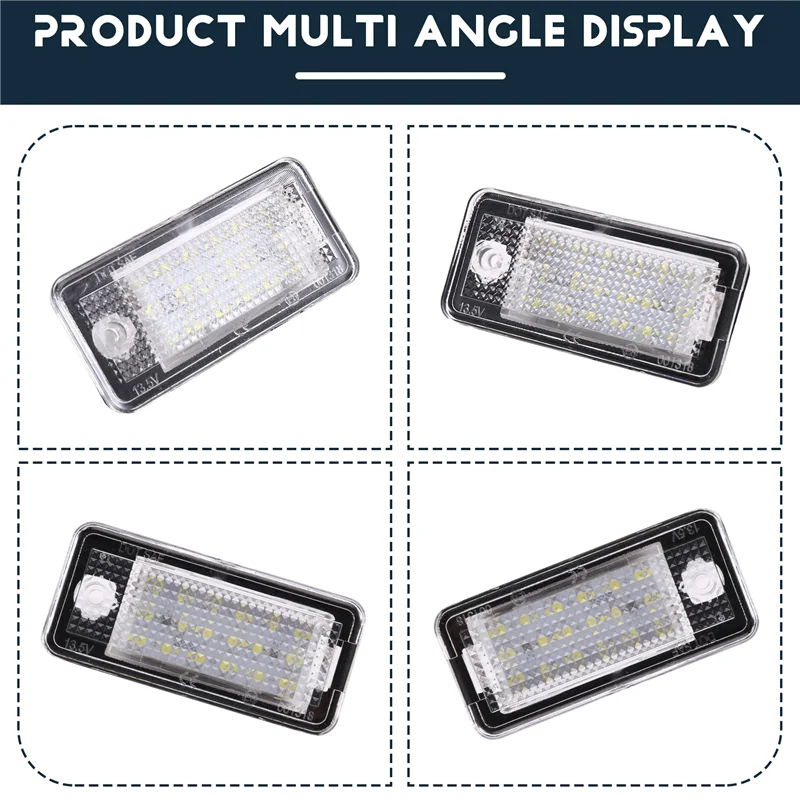 2 قطعة LED رقم لوحة ضوء ل A3 A4 S4 RS4 B6 B7 A6 RS6 S6 C6 S5 Q7 A8 S8 لوحة ترخيص مصباح