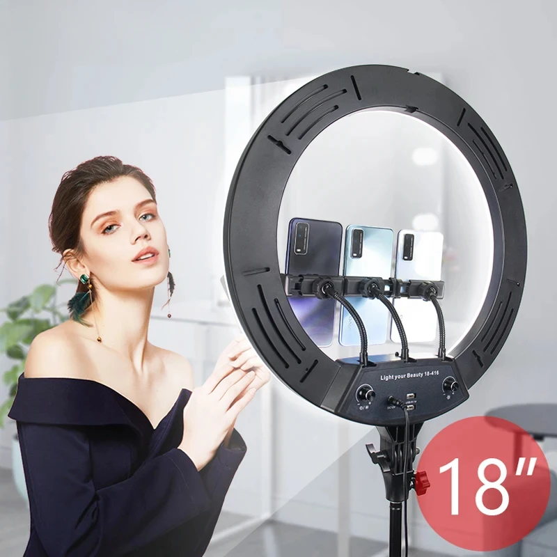 

Big Photo Makeup Photography Fill Light LED Ringlight Selfie 45CM 18Inch Ring Light with Tripod Stand