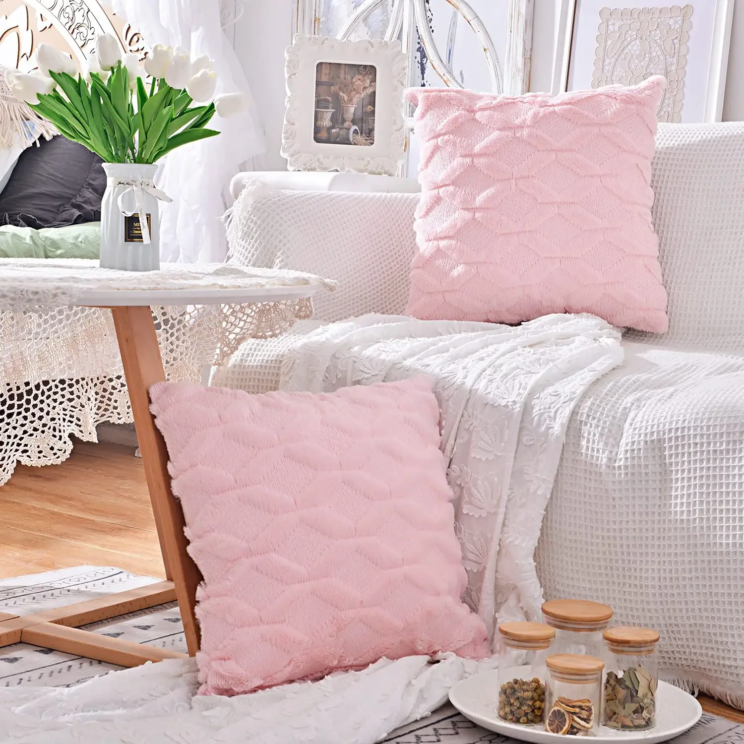 장식용 소파 쿠션 커버, 거실 의자 홈 베개 케이스, 30x50cm, 45x45cm