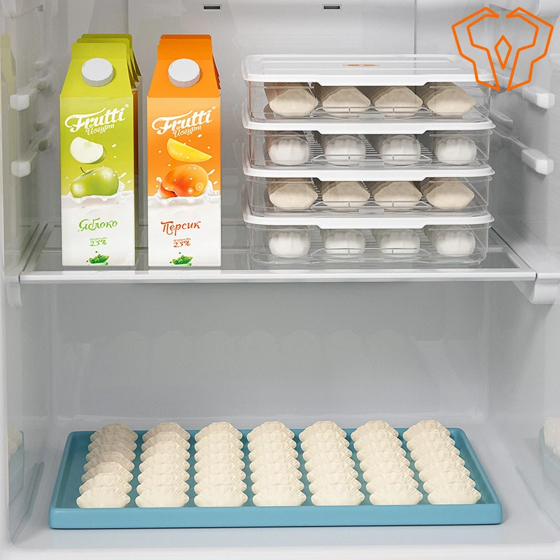 Multi Layered Dumpling Box Household Food Grade Frozen Egg Fresh Frozen Refrigerator Storage Kitchen Summer container