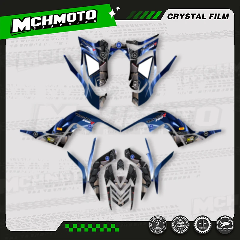 

MCHMFG Custom Team Motorcycle Graphics Background Decal Stickers Kits For YAMAHA Raptor 700 2006-2012