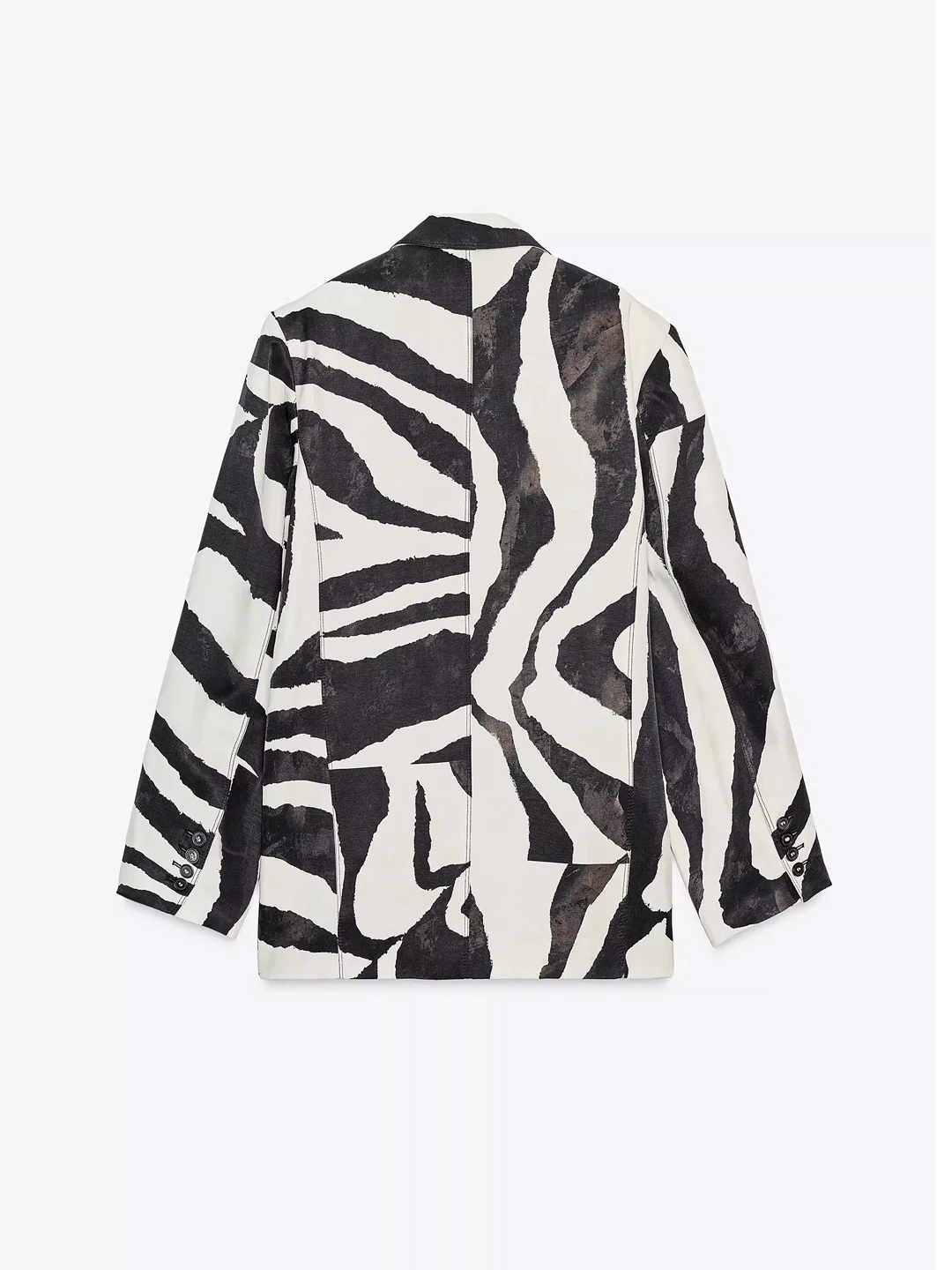 Lässiger Damenanzug mit Zebra-Print, Jaet Ele, Ladylike, High-End-Feeling, gerader Schnitt, dünn, lang, Sve, Herbst-Pendler-Faion