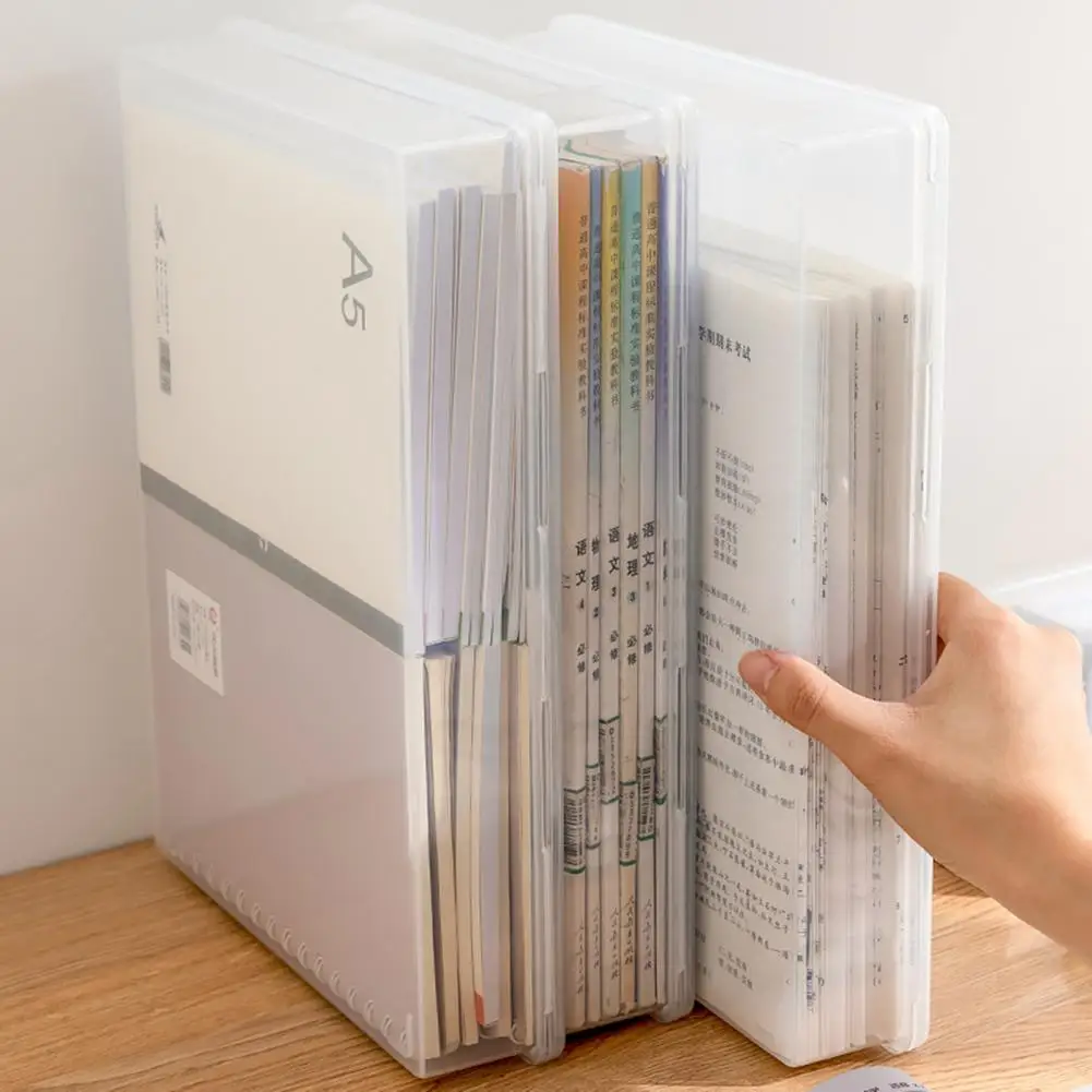 Прозрачная классификационная коробка формата A4 S/M/L, пластиковая портативная коробка для хранения, 2024, для офиса, школы, учеников