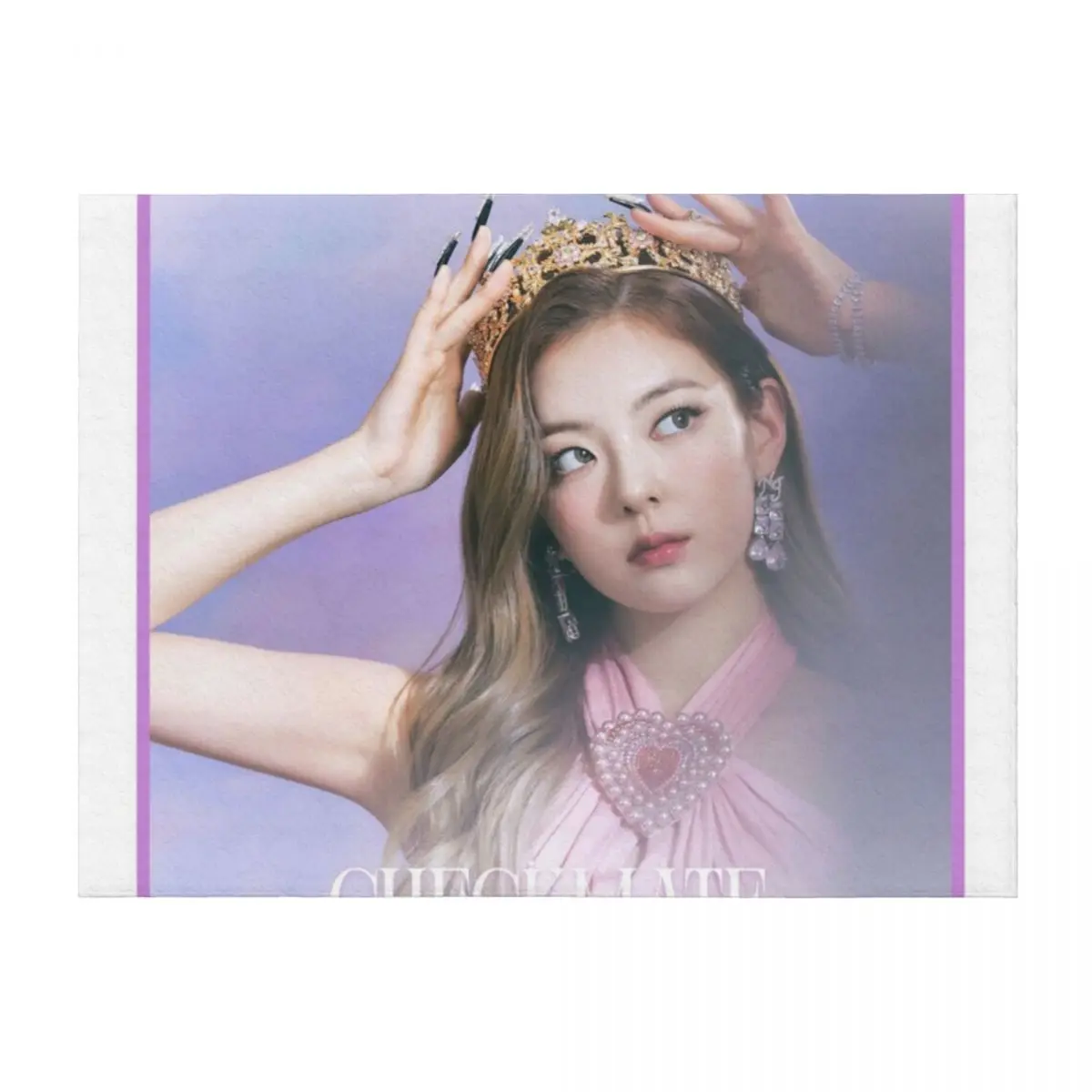 ITZY LIA Checkmate Throw Blanket Quilt Loose Large Beach Blankets