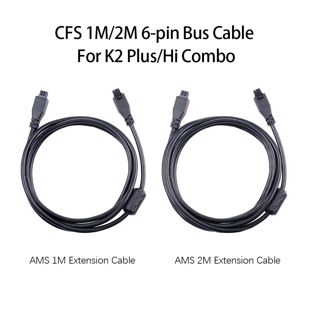 For Creality CFS 1M 2M 6-pin Extension Bus Cable For Creality K2 Plus Extended Line For Hi Combo 3D Printer Parts Extension Cord
