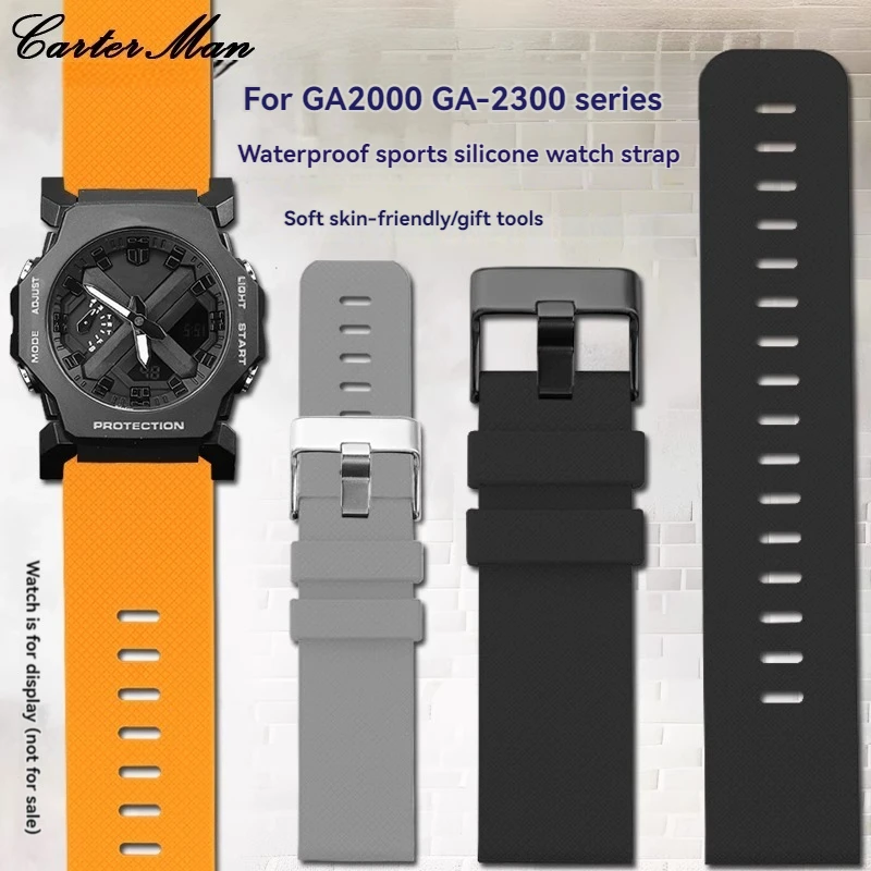 Correa de goma de 24mm para Casio G-SHOCK Sports Dopamine Series GA2000 GA2200 GA-2000 GA2300 GA-2200 GA-2300 correa de silicona para reloj